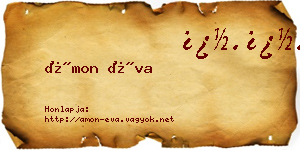 Ámon Éva névjegykártya